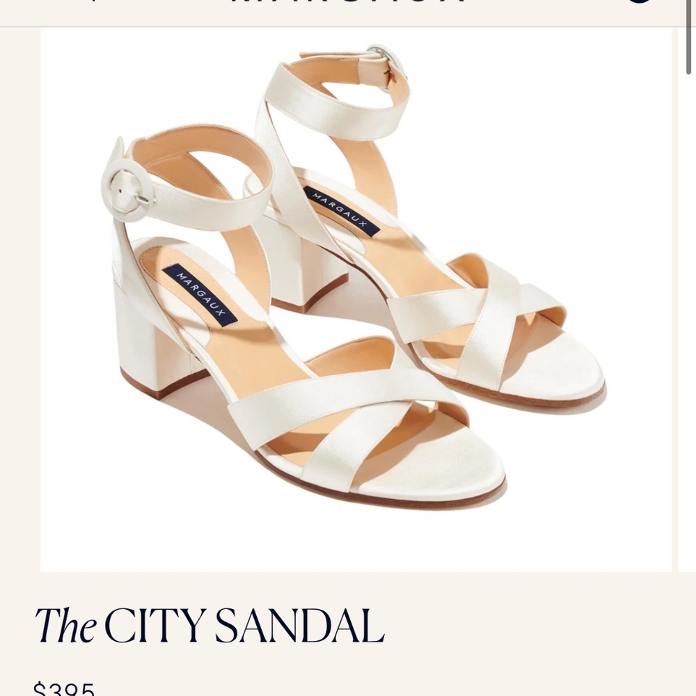 Margaux City Sandal Ivory Satin 40.5